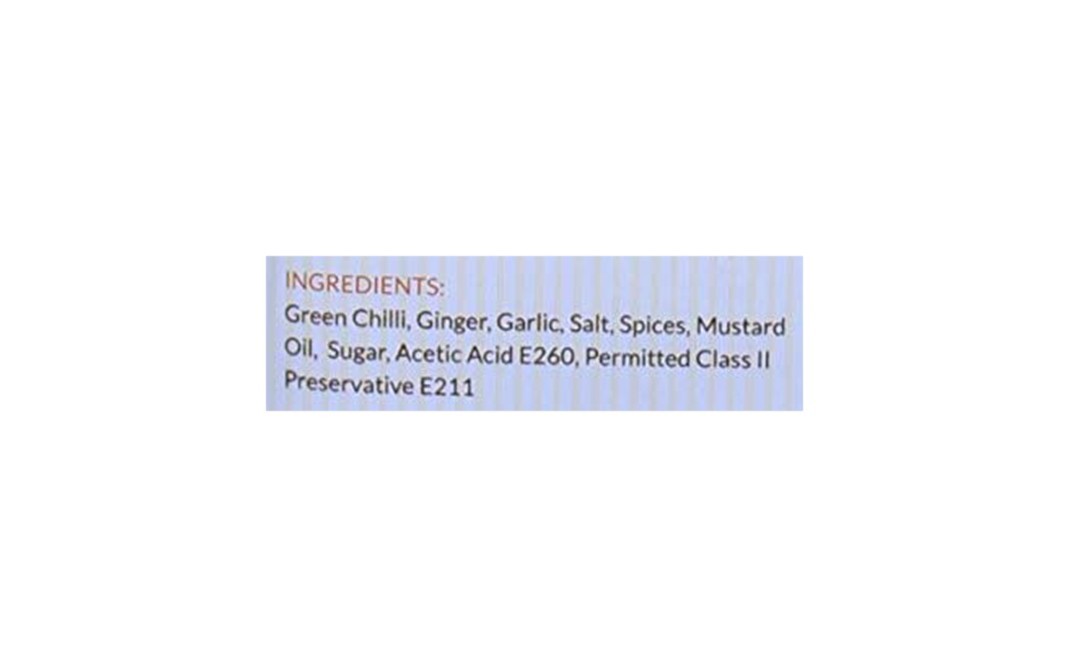 Mom Made Pickles Green Chilli Pickle    Plastic Jar  500 grams